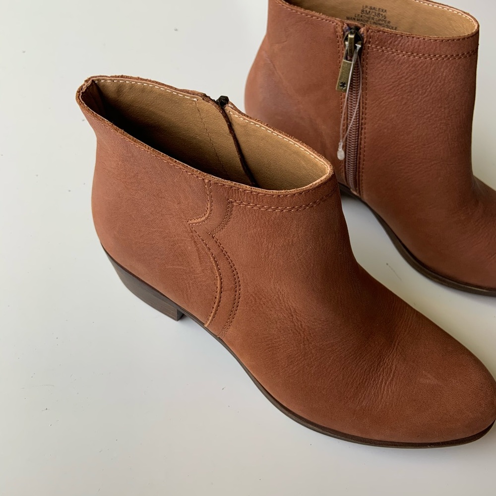 lucky brand balexa leather cognac ankle booties - Picture 3 of 9